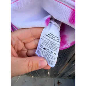 Nike $110 Women's Sportswear Oversized Fleece White Pink Tie-Dye Crew Sweatshirt thumbnail 7