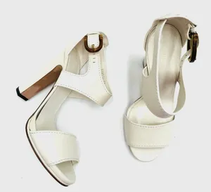 Gucci Lifford White Leather Bamboo Buckle Block Heel Sandals EU 38 thumbnail 1