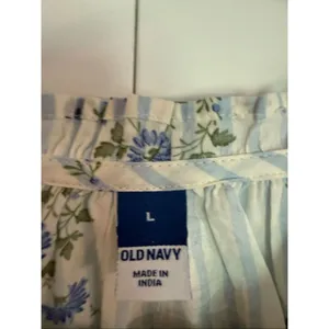 Old Navy NWT floral ruffled puff sleeve blouse size large thumbnail 4