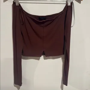 Naked Wardrobe Chocolate Ribbed Top thumbnail 9