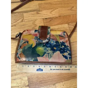 OZ Orifaz‎ Argentine Brown Floral Cross Body Bag Leather Retro Vtg Y2k Artsy thumbnail 8