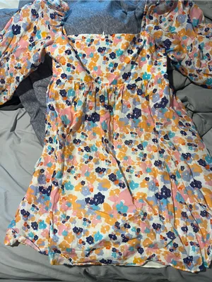 Amanda Uprichard Darling‎ Puff Sleeve Floral Mini Dress M Madagascar Print thumbnail 14