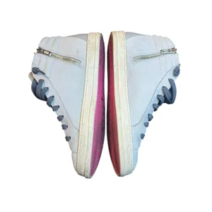 P448 Shoes Womens Size 7.5 Gray Leather High Top Zip Sneakers Casual Comfort thumbnail 7