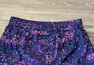 Champion Woman’s Sz L Athletic Shorts Navy Blue w Space Dye Galaxy Print thumbnail 8