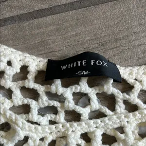 White Fox Boutique Cream Crochet Crop Top thumbnail 3