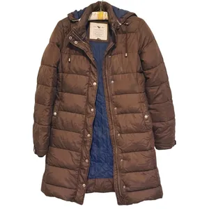 Vintage Y2K Abercrombie Puffer Jacket Hooded Parka Coat Womens M Brown Bella thumbnail 3