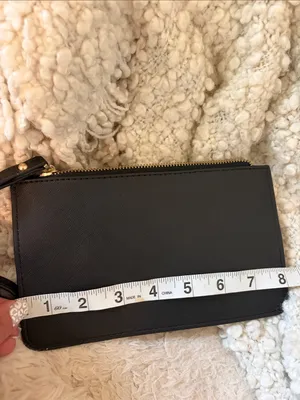 kate spade Black Saffiano Leather Wristlet with Gold Logo thumbnail 4