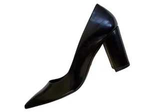 Like New Stuart Weitzman Leather Stuart 85 Block Heel Pumps Black Size 7 thumbnail 6