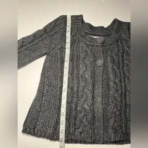 Vintage Charcoal AE Short Sleeve Babydoll Cardigan‎ 2 Button Twilight Core Sz S thumbnail 4