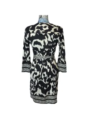 Diane von furstenberg animal print wrap dress size 4 thumbnail 4