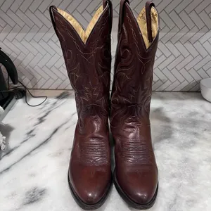 Dan Post Men’s Cowboy Boots DP2111R Leather Western Brown Size 9D Made in Mexico thumbnail 5
