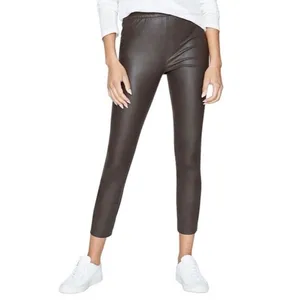 Brochure Walker Brown Faux Leather Juniper Straight Leg Crop Pants Sz.S thumbnail 3