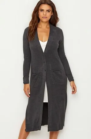 Barefoot Dreams Cozychic Ultra Lite Duster Gray thumbnail 1