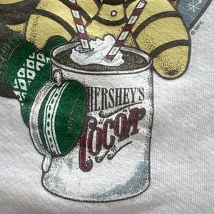 Jerzees Vintage 90s Hershey's Hot Cocoa Sweatshirt XL White Graphic Crewneck thumbnail 7