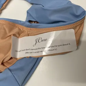 J Crew Swimsuit Womens M Blue High Rise bikini bottom Cheeky 80s Beach BF178‎ thumbnail 4