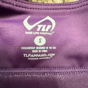 TLF Take Life Further Womens Purple Shimmer Crossback Sports‎ Bra S Yoga Gym thumbnail 5