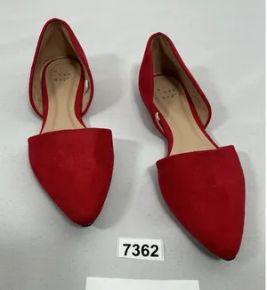 Womans New A New Day Slip On Flats Size 7 Red Side Cut Outs Pointed Toe thumbnail 1