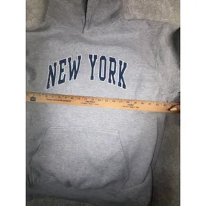 John Galt Silver New York Oversized Hoodie Women OS Cotton Pullover thumbnail 8