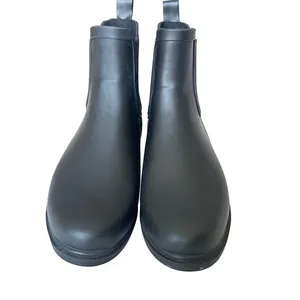 J.‎ Crew Factory Black Chelsea Rain Boots Ankle Length Waterproof Matte Finish thumbnail 7
