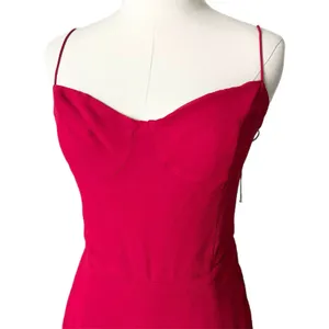 Reformation Kourtney Midi Dress Red Spaghetti Strap Sweetheart Neck Size 8 thumbnail 3