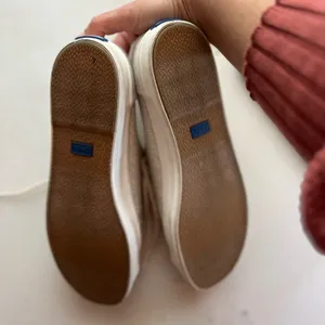 Keds woven neutral lace up sneakers sz 9 thumbnail 5