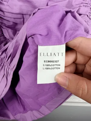 Elliatt Shirley in lavender Purple Poplin mini Dress size large thumbnail 7