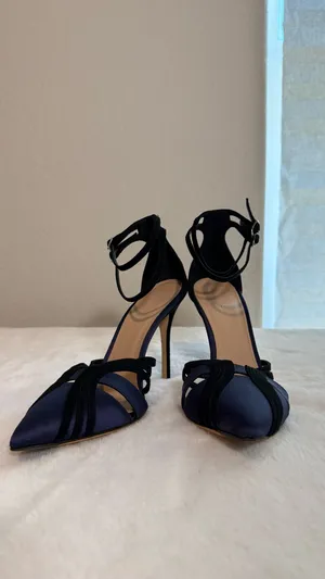 J. Crew Black and Navy Heels 8.5 made in Italy thumbnail 3