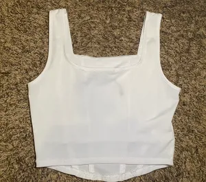 White crop top thumbnail 3