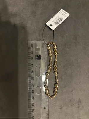 New Chico’s Gold Tone Small Beaded Stretch Bracelet thumbnail 5