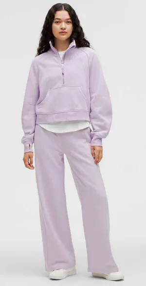 SET Lululemon Scuba Quarter Zip and Mid-Rise Wide-Leg Pant in Lilac Ether thumbnail 1
