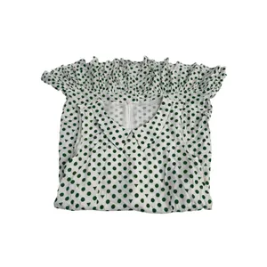 Handmade Green‎ Polka Dot Peter Pan Collar Sleeveless Mini Dress Cottagecore thumbnail 8