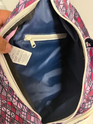 KAVU Rope Sling Backpack Pink Black Geometric Crossbody Travel Hiking Bag thumbnail 6