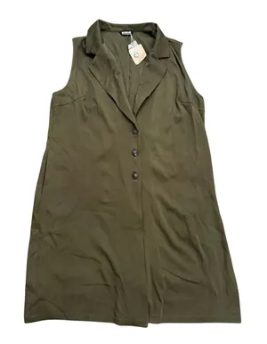 Bloomchic Sleeveless Cardigan Dress in Green, Size 14-16 thumbnail 1