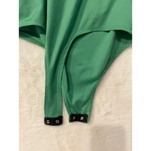 Live in the Moment Green Square Neck Tank Bodysuit Snap Closure‎ Medium thumbnail 5