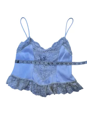 Vintage Lis Levesque White Lace Satin Camisole Top Small Made In USA 21r thumbnail 9