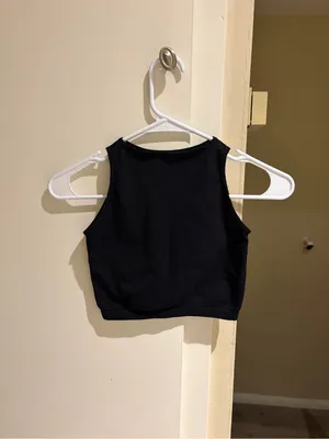 Free people Black Women's Cropped Tank Top, size XS/s thumbnail 3