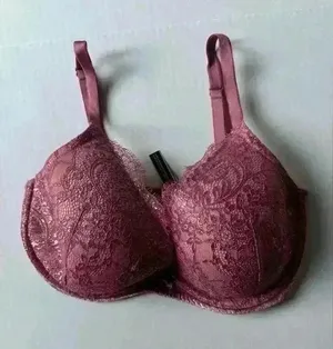 Victoria's Secret Women’s Plunge Dusty Rose Gold Metallic Pink Bra Size‎ 34 DD thumbnail 1