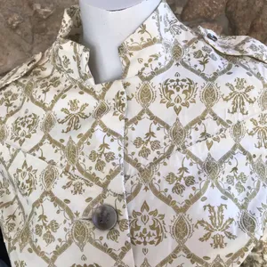 Mossimo Button Down Gold Cream Belted Cotton Trench Coat Women's Size Medium thumbnail 5