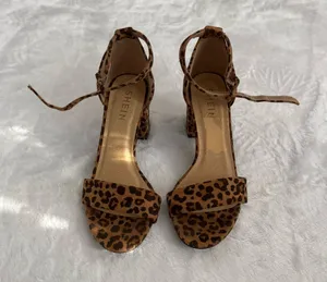 SHEIN Leopard Print Block Heels thumbnail 1