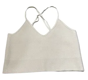Abercrombie & Fitch Cream Knit Crop Shirt thumbnail 1