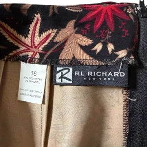 Vintage RL Richard Size 16 Floral Maxi Skirt thumbnail 5