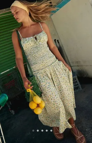 Free‎ People Lavender Daze midi Dress thumbnail 1
