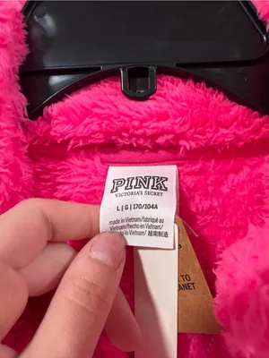 NWT VS PINK Soft Hot Pink Sweatshirt Full Zip thumbnail 2