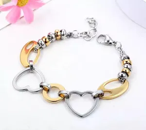Women Stainless Steel Love Pendant Bracelet thumbnail 1