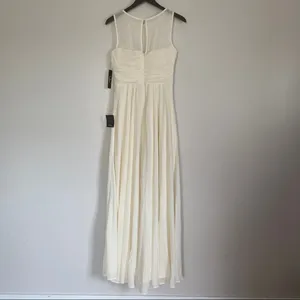 𝅺NWT LULU’S Some Type of Sway Cream Maxi Dress M thumbnail 8