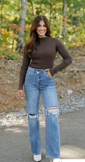 These Three Boutique 90s crossover straight jeans thumbnail 2