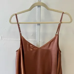 Enza Costa Satin Strappy Satin Swing Style Camisole‎ Bronze Large thumbnail 4