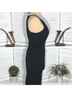 Lulus Pearl Halter Mermaid Maxi Dress Black XS NWT thumbnail 5