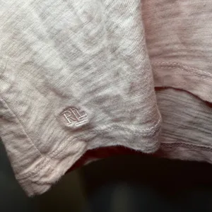 Lauren Ralph Lauren Henley Shirt Pink Small Slub Cotton Casual Work Office thumbnail 3