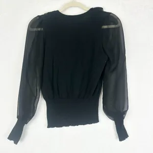 Vintage Charlotte Russe Y2K Top Small Whimsigoth Fairy Witchy Sheer Sleeve thumbnail 2